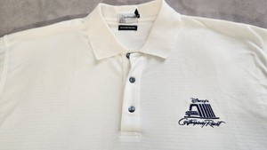 Disney Contemporary Resort Vintage Embroidered Logo White Polo XXL 2XL