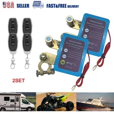 2x Remote Battery Disconnect Switch 12V 240A Battery Kill Switch for Auto RV ATV