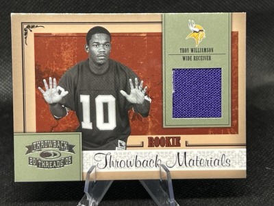 2005 Throwback Threads #227 Troy Williamson RC Jersey - Minnesota Vikings
