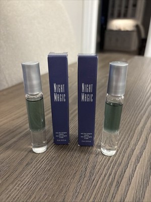 Avon NIGHT MAGIC Dual Action Roll On Perfume .3 Oz New 2007 Purse Size Set Of 2