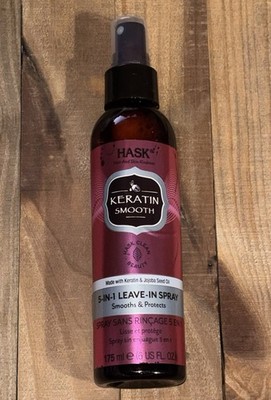 Hask Keratin 5 n 1 Leave-In Conditioner Spray Repairs Frizzy Damaged Hair 6 oz
