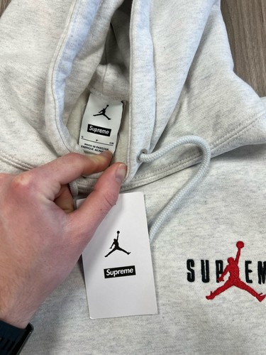 Supreme x Jordan Hoodie / Hooded Sweatshirt - SMALL ASH GREY ✅ 📦 - Bild 4 von 7