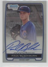 2012 Bowman Draft Chrome Picks Refractor Paul Blackburn #BCA-PB Auto 0qc1