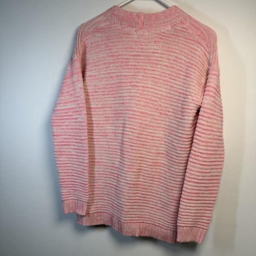 Cat & Jack Girls Pink Striped Open Cardigan Sweater Size 14/16 XL Girly Spring - Picture 6 of 13