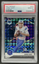2021 Panini Mosaic Jared Goff Prizm Genesis #207 Lions PSA 10 GEM MINT