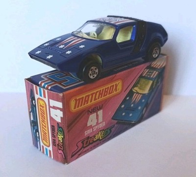 Matchbox Superfast #41b 1:54 Siva Spyder blau-met. mit ''K'' Box Streakers 