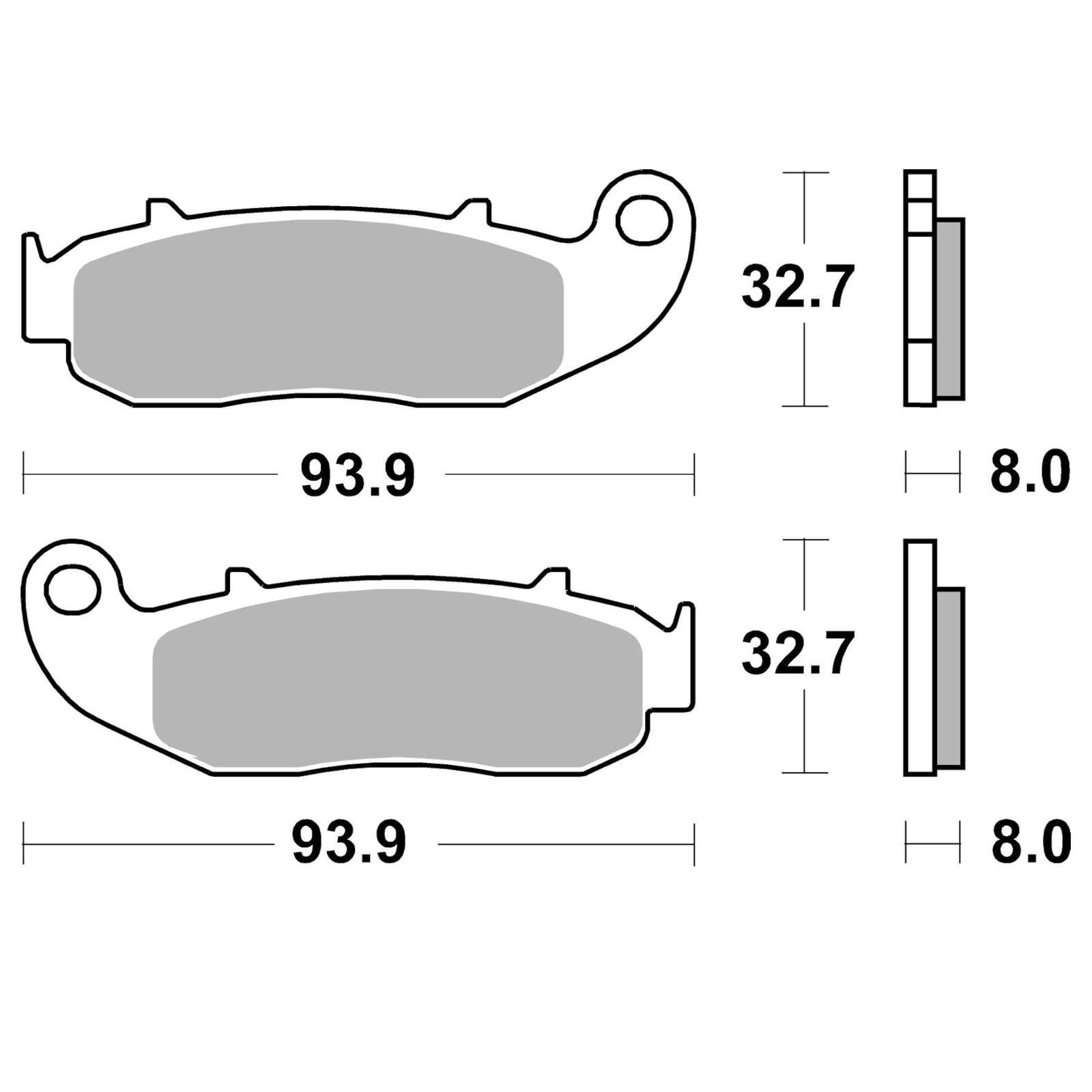 Sbs HF Street Ceramic Organic Brake Pads For Fantic XEF 125 2010-2022 926HF - Image 2