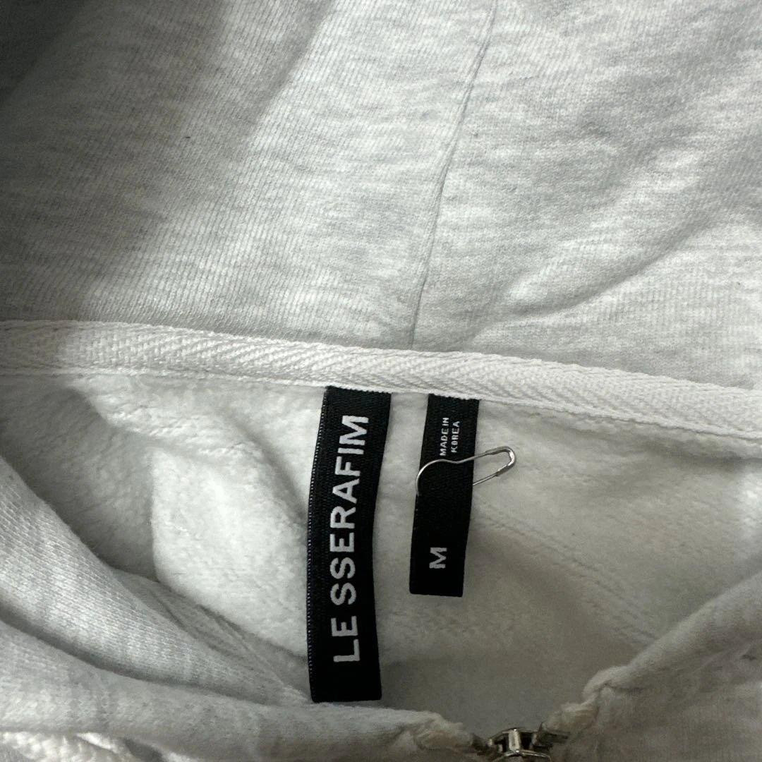 Le Sserafim Zip Hoodie size M white Pop up Japan no PC Used Kpop official item image 7
