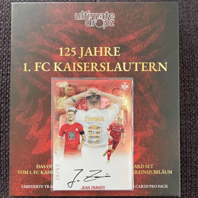 125 Jahre Kaiserslautern Ultimate Dropz Jean Zimmer OnCard Autogramm 28/93 Rare!