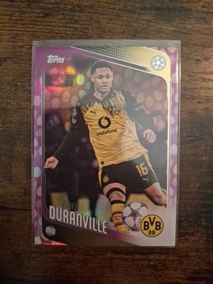 2025-26 Topps Uefa Club Competitions - Julien Duranville #25 purple easter egg