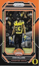 2024 SENIOR BOWL OREGON DUCKS EVAN WILLIAMS GREEN BAY PACKERS ROOKIE AUTO