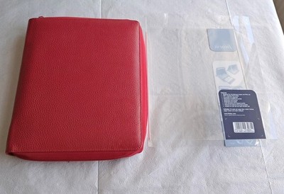 Filofax Finsbury A5 Organizer Zip Case - Cherry Deluxe Leder. Neu