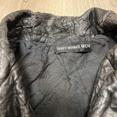 ISSEY MIYAKE Men Leather Jacket Size L CRASH PROCESSING Very good