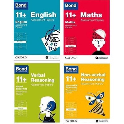 Bond 11+ English 4 Book Set for Ages 89 | Practice Workbooks for Maths | Oxford