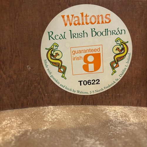 Waltons 18" Bodhran Goat Skin Irish Folk Standard Drum Brown Irish Music - Picture 8 of 9