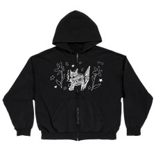 Beabadoobee Scribble Cat Zip Hoodie Holiday Christmas