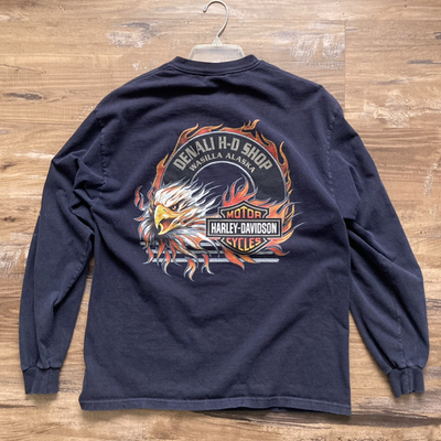 Vintage Harley Davidson Lightning Long Sleeve Shirt Men's Large