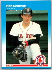 ⚾ 1987 Fleer #35 Rich Gedman Boston Red Sox