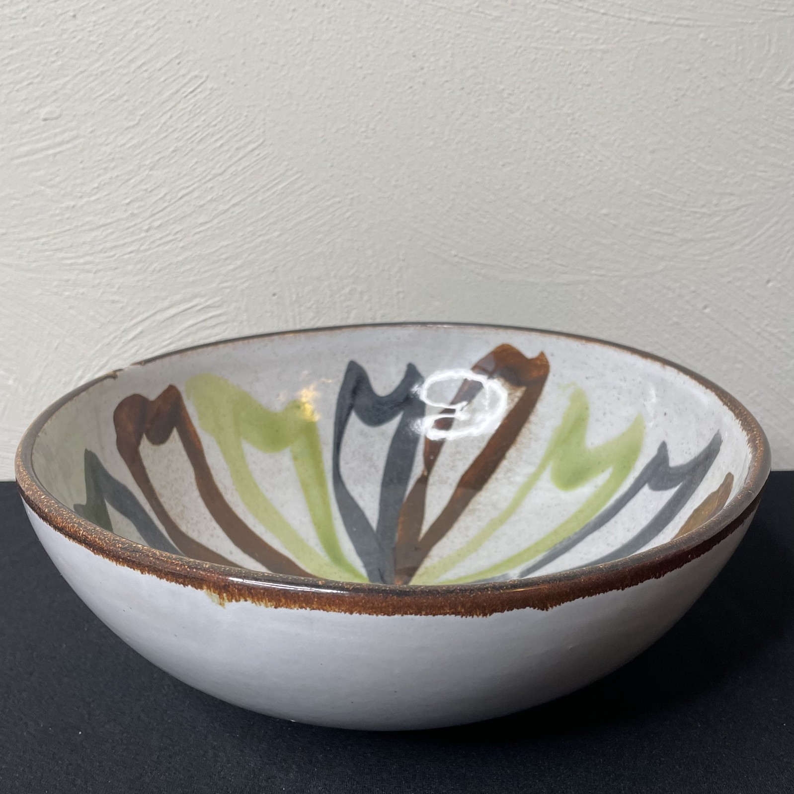 Vintage Mid Century Modern Martz Marshall Studios Bowl with Painted Design
