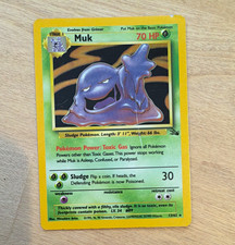 Muk Fossil 13/62 Holo Rara - Carta Pokemon Vintage 