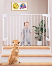 Cumbor 29.2–43" Baby Gate for Stairs, Wall-Mounted (Drill Required)