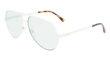 NEW Lacoste L250SE 320 Mint Aviator Sunglasses with Green Lenses