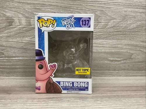 Funko Pop Disney Pixar Inside Out BING BONG #137 Clear Hot Topic Exclusive Vinyl