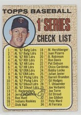 1968 Topps Checklist 1st Series Jim Kaat Checklist #67 HOF 16ez