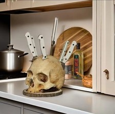 Portacoltelli Teschio per Cucina | Portaoggetti Testa Portaoggetti Decorazione