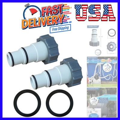 Pool Hose Adapter 1 1/4 to 1 1/2 Replacement Hose Adapter w/Collar for Thread...