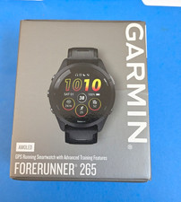 Garmin Forerunner 265 AMOLED GPS Running Smartwatch 46mm Black/Blue + Bands