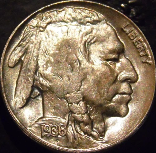 1936-S Buffalo Nickel Choice/Gem BU Uncirculated Full Horn