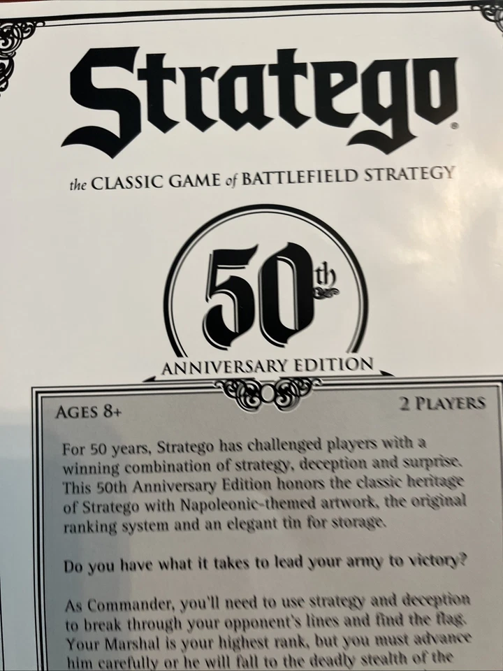 Stratego 50th Anniversary Edition Collectors Tin Box Open Box - Image 3 of 4
