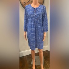 GAP Blue and White Striped Midi Dress