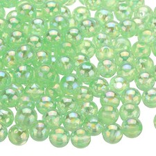 400pcs Acrylic Round Beads AB Colors 8mm Loose Craft Beads Green AB