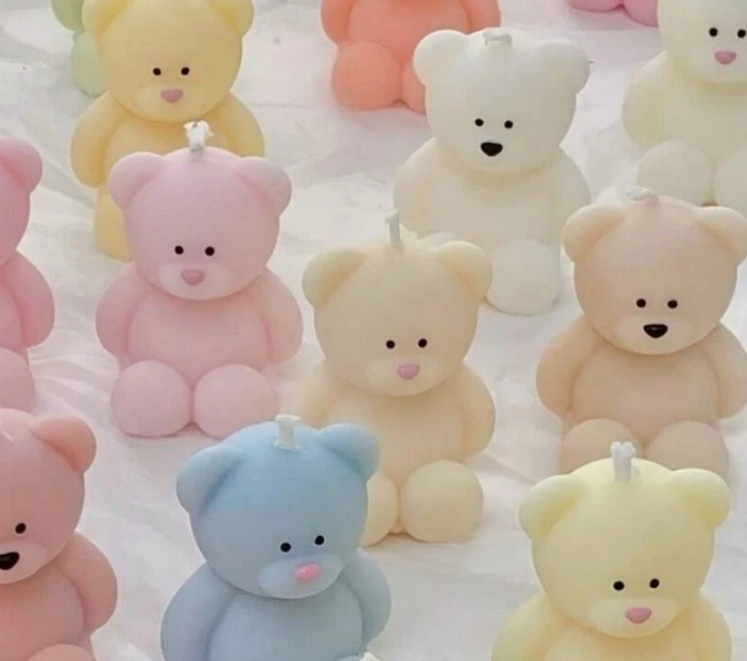 Stampi in Silicone 3D per Orsetti, Stampo per Candela a Forma Di Orso  - Immagine 3 di 3