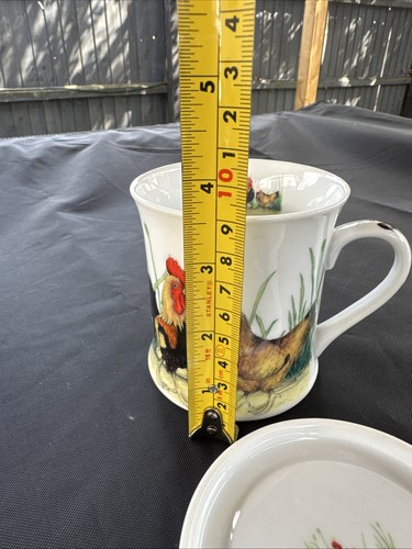Leonardo Collection Fine China Chicken Mug With Coaster Good Condition. - Picture 23 of 24