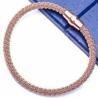 Made In Italy Silver & Rose Gold Plated Mesh .925 Sterling Silver Bracelet 7 on sale Made In Italy Silver & Rose Gold Plated Mesh .925 Sterling Silver Bracelet 7 on sale