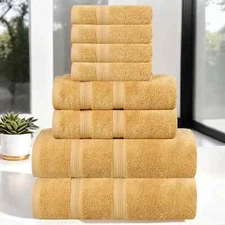 Smart Dry Zero Twist Cotton 8-Piece Assorted Towel Set