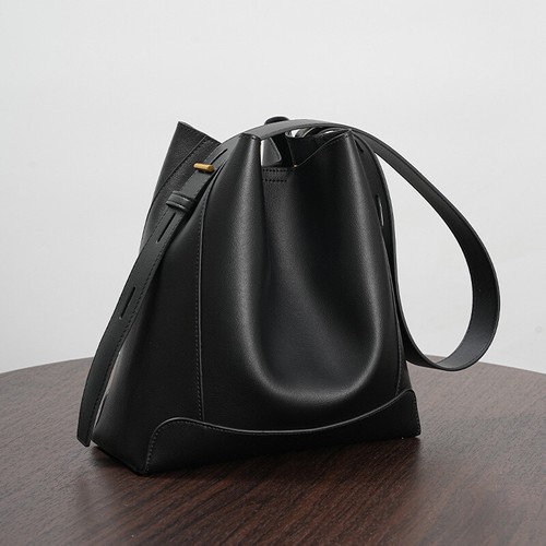 Echtleder Tasche Umhängetasche Damen große Kapazität Schultertasche Bucket Bag - Bild 16 von 24
