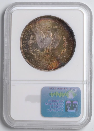 1904 O Morgan Silver Dollar $1 NGC MS64 Nice Reverse Toning
