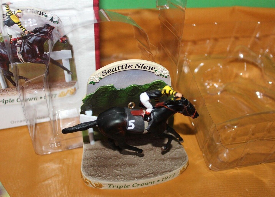 Carlton Cards Heirloom Seattle Slew Triple Crown Christmas Holiday