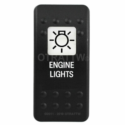 OTRATTW Carling Technologies Contura II Rocker only, ENGINE LIGHTS, WHITE LENS