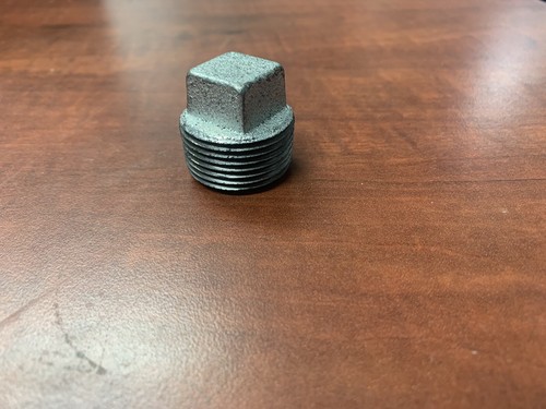 NEW LOT OF 10 - 1" GALVANIZED PIPE THREAD PLUGS WITH FREE SHIPPING