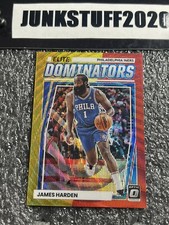 2022-23 Donruss Optic James Harden SP /99 Gold Red Prizm Elite Dominators Mint