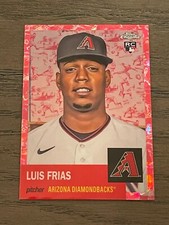 2022 Topps Chrome Platinum Toile Fuchsia Atomic Ref Luis Frias RC #116 /100