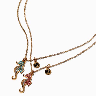 Best Friends Pavé Seahorse Pendant Necklace - 2 Pack - NEW + FREE SHIPPING