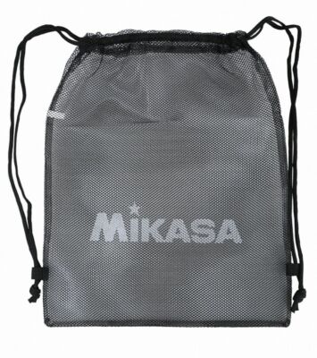 MIKASA Black Drawstring Mesh Backpack All Purpose Personal Ball Bag