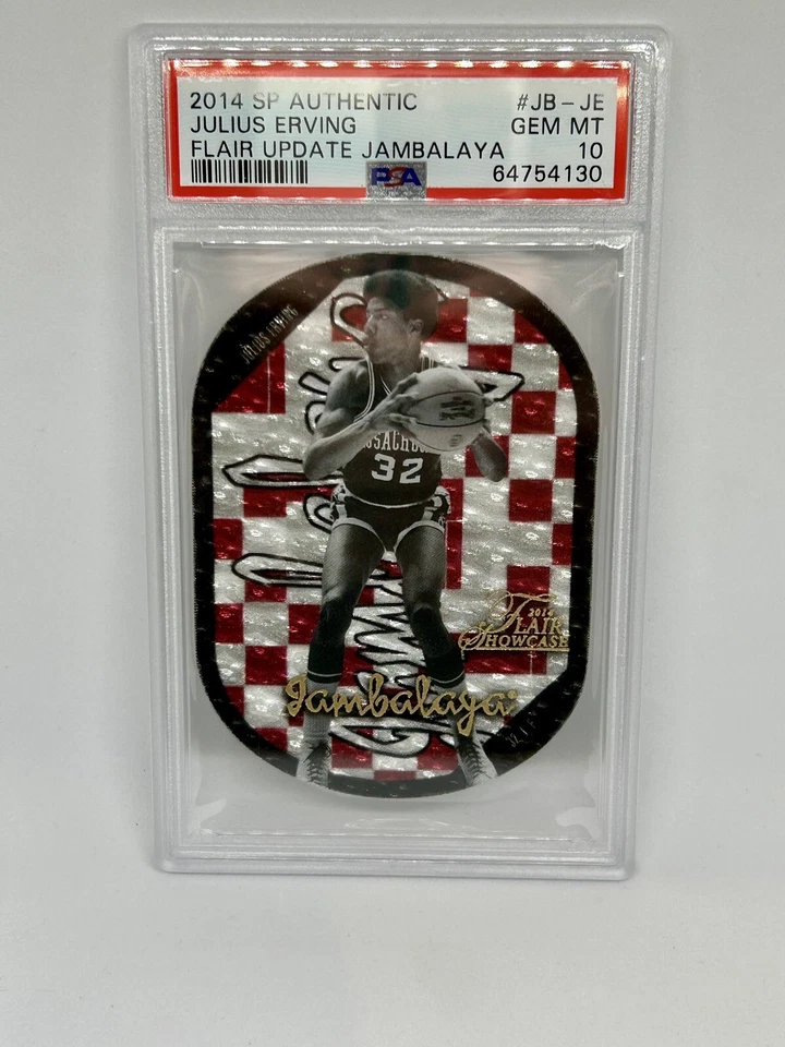 2014 UD SP подлинный Dr. J. Julius Erving Jambalaya PSA 10 GEM как новый 76ers HOF - Изображение 2 из 4