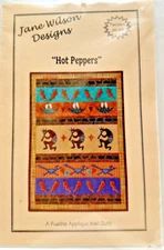 Jane Wilson Designs Hot Peppers Kokopelli Southwest Applique Wall Quilt Pattern